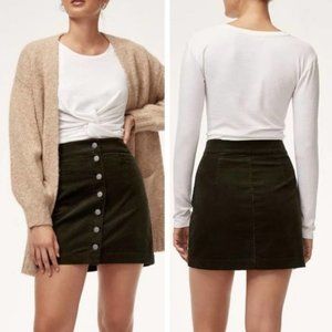 Wilfred Free Black Karmen Skirt Corduroy Mini Skirt